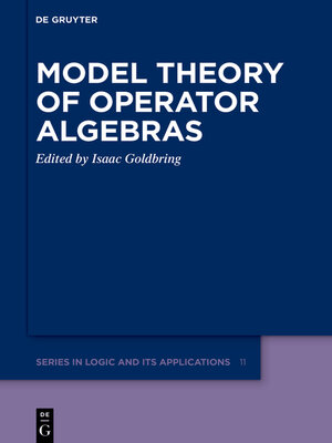 cover image of Model Theory of Operator Algebras